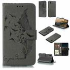 For Samsung Galaxy A01 Core Feather Pattern Litchi Texture Horizontal Flip Leather Case with Wallet & Holder & Card Slots(Grey) - 1