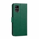For Samsung Galaxy M31s Feather Pattern Litchi Texture Horizontal Flip Leather Case with Wallet & Holder & Card Slots(Green) - 3