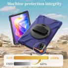 For Xiaomi Redmi Pad 2 11 2025 Rotatable Holder Silicone Hybrid PC Tablet Case with Shoulder Strap(Navy Blue) - 3