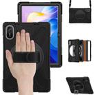 For Xiaomi Redmi Pad 2 11 2025 Rotatable Holder Silicone Hybrid PC Tablet Case with Shoulder Strap(Black) - 2