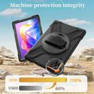 For Xiaomi Redmi Pad 2 11 2025 Rotatable Holder Silicone Hybrid PC Tablet Case with Shoulder Strap(Black) - 3