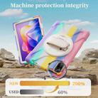 For Xiaomi Redmi Pad 2 11 2025 Rotatable Holder Silicone Hybrid PC Tablet Case with Shoulder Strap(Colorful Pink) - 3