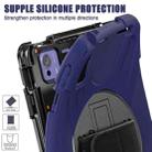 For Xiaomi Pad 7 Ultra Rotatable Holder Silicone Hybrid PC Tablet Case with Shoulder Strap(Navy Blue) - 4