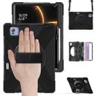 For Xiaomi Pad 7 Ultra Rotatable Holder Silicone Hybrid PC Tablet Case with Shoulder Strap(Black) - 2