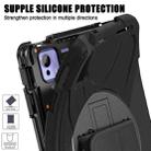 For Xiaomi Pad 7 Ultra Rotatable Holder Silicone Hybrid PC Tablet Case with Shoulder Strap(Black) - 4