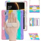For Xiaomi Pad 7 Ultra Rotatable Holder Silicone Hybrid PC Tablet Case with Shoulder Strap(Colorful Pink) - 2