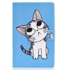 For Samsung Galaxy Tab A7 (2020) T500 Colored Drawing Pattern Voltage Horizontal Flip Black TPU + PU Leather Case with Holder & Card Slots & Anti-skid Strip & Sleep / Wake-up Function(Blue Background Cat) - 3