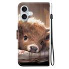 For iPhone 16 Crystal Texture Colored Drawing Leather Phone Case(Calf) - 3