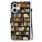 For iPhone 16 Crystal Texture Colored Drawing Leather Phone Case(Bookshelf) - 3