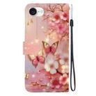For iPhone 16e Crystal Texture Colored Drawing Leather Phone Case(Lantern Butterflies) - 3