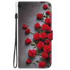 For iPhone 16e Crystal Texture Colored Drawing Leather Phone Case(Red Roses) - 2