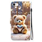 For iPhone SE 2022 / SE 2020 / 8 / 7 Crystal Texture Colored Drawing Leather Phone Case(Diamond Bear) - 3