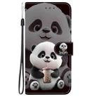 For iPhone 11 Crystal Texture Colored Drawing Leather Phone Case(Milk Tea Bear) - 2