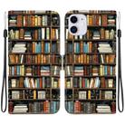 For iPhone 11 Crystal Texture Colored Drawing Leather Phone Case(Bookshelf) - 1