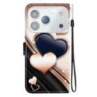 For iPhone 17 Pro Max Crystal Texture Colored Drawing Leather Phone Case(Love Heart) - 3