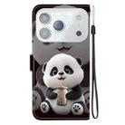 For iPhone 17 Pro Max Crystal Texture Colored Drawing Leather Phone Case(Milk Tea Bear) - 3