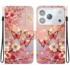 For iPhone 17 Pro Crystal Texture Colored Drawing Leather Phone Case(Lantern Butterflies) - 1