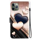 For iPhone 11 Pro Crystal Texture Colored Drawing Leather Phone Case(Love Heart) - 3