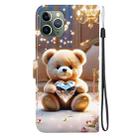 For iPhone 11 Pro Crystal Texture Colored Drawing Leather Phone Case(Diamond Bear) - 3