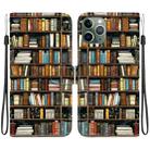 For iPhone 11 Pro Crystal Texture Colored Drawing Leather Phone Case(Bookshelf) - 1
