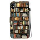 For iPhone XS Max Crystal Texture Colored Drawing Leather Phone Case(Bookshelf) - 3