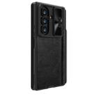 For Samsung Galaxy Z Fold7 5G NILLKIN QIN Series Pro Sliding Camera Cover Design Leather Phone Case with Stylus(Black) - 2