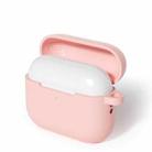 For AirPods Pro 3 Silicone Earphone Protective Case with Hook(Pink) - 1