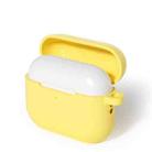 For AirPods Pro 3 Silicone Earphone Protective Case with Hook(Yellow) - 1