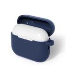 For AirPods Pro 3 Silicone Earphone Protective Case with Hook(Midnight Blue) - 1