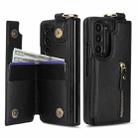 For Samsung Galaxy Z Fold7 Litchi Texture Ring Zipper Double Buckle Leather Phone Case(Black) - 2