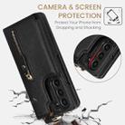 For Samsung Galaxy Z Fold7 Litchi Texture Ring Zipper Double Buckle Leather Phone Case(Black) - 3