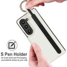 For Samsung Galaxy Z Fold7 Litchi Texture Double Buckle Leather Phone Case with Pen Slot(White) - 3