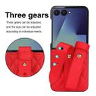 For Samsung Galaxy Z Flip7 5G Rhombic Texture Wristband PU Phone Case(Red) - 3