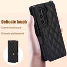 For Samsung Galaxy Z Fold7 Rhombic Texture Crossbody Multifunctional Leather Phone Case(Black) - 3