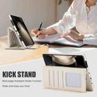 For Samsung Galaxy Z Fold7 Rhombic Texture Crossbody Multifunctional Leather Phone Case(White) - 2