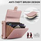 For Samsung Galaxy Z Flip7 5G Solid Color Backpack Wallet Card Slot RFID PU Phone Case(Rose Gold) - 3