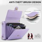 For Samsung Galaxy Z Flip7 5G Solid Color Backpack Wallet Card Slot RFID PU Phone Case(Purple) - 3