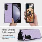 For Samsung Galaxy Z Fold7 5G Rhombic Fold Leather Phone Case(Purple) - 2