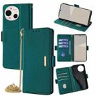 For Sharp Aquos R10 5G Crossbody Chain Leather Phone Case(Green) - 1