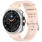 For Samsung Galaxy Watch8 / Watch8 Classic xDfind Alloy Silver Buckle Breathable Hole Silicone Watch Band(Pink) - 1