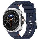 For Samsung Galaxy Watch8 / Watch8 Classic xDfind Alloy Silver Buckle Breathable Hole Silicone Watch Band(Midnight Blue) - 1