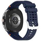 For Samsung Galaxy Watch8 / Watch8 Classic xDfind Alloy Silver Buckle Breathable Hole Silicone Watch Band(Midnight Blue) - 2