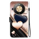 For Honor X70 5G Crystal Texture Colored Drawing Leather Phone Case(Love Heart) - 3