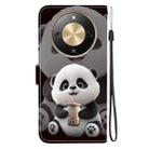 For Honor X70 5G Crystal Texture Colored Drawing Leather Phone Case(Milk Tea Bear) - 3
