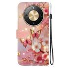For Honor X70 5G Crystal Texture Colored Drawing Leather Phone Case(Lantern Butterflies) - 3