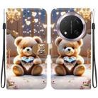 For Honor X9c Crystal Texture Colored Drawing Leather Phone Case(Diamond Bear) - 1