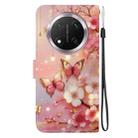 For Honor X9c Crystal Texture Colored Drawing Leather Phone Case(Lantern Butterflies) - 3