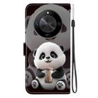 For Honor X9b / Magic6 Lite 5G / X50 / X50 Pro Crystal Texture Colored Drawing Leather Phone Case(Milk Tea Bear) - 3