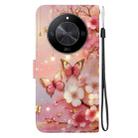 For Honor X9b / Magic6 Lite 5G / X50 / X50 Pro Crystal Texture Colored Drawing Leather Phone Case(Lantern Butterflies) - 3