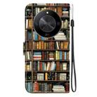 For Honor X9b / Magic6 Lite 5G / X50 / X50 Pro Crystal Texture Colored Drawing Leather Phone Case(Bookshelf) - 3